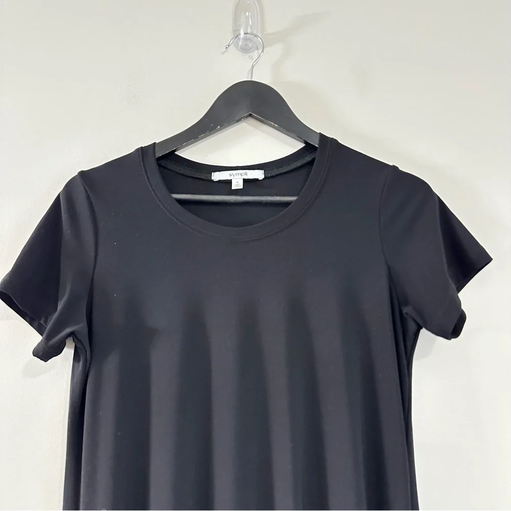 Sympli Fit & Flare Dress Short Sleeve Black Size 6 - Picture 6 of 11